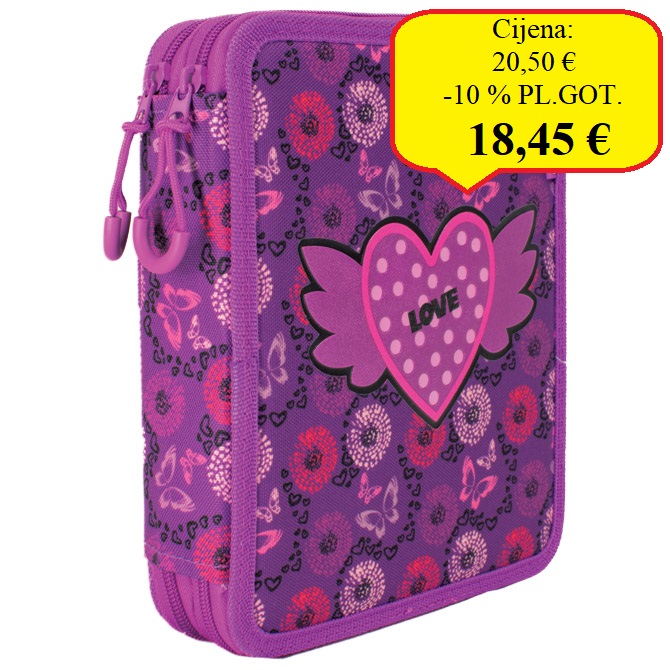 Pernica puna 2zipa Love Heart